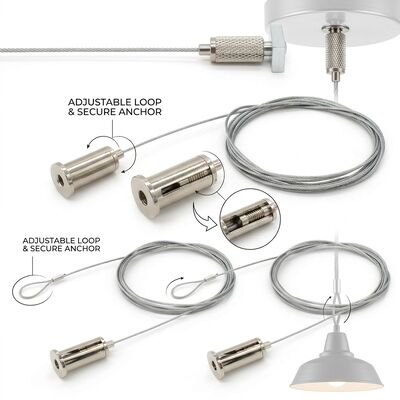 Kit de agarrador de cabo de suspensão de dutos HVAC 120kg Acero galvanizado Vibração resistente a ventilação
