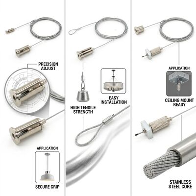Kit de agarrador de cabo de suspensão de dutos HVAC 120kg Acero galvanizado Vibração resistente a ventilação