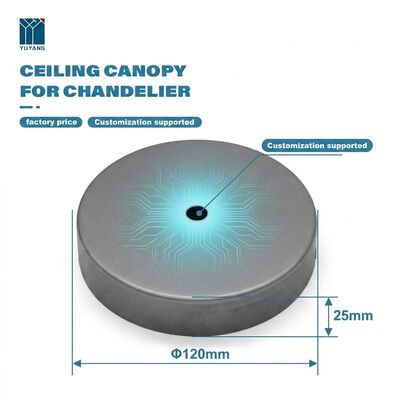 Heavy Duty Ceiling Canopy Mounting Plate 58kg Load Iron Base Junction Box for Chandeliers