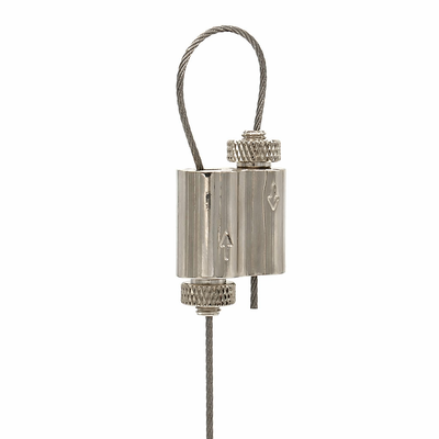 Designer Cable Looping Gripper 1.0-1.5mm 15kg / 33lbs Brushed Stainless Steel Architectural Wire Rope Suspension Clamp Professional Looping Grippers for Cable Suspension Adjustable Hardware