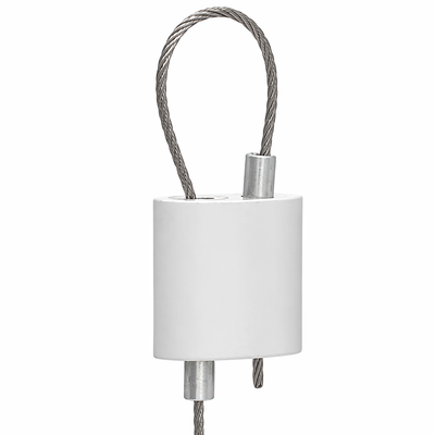 Professional Lighting Looping Grippers Adjustable Cable Gripper Systems Cable Looping Gripper 1.0-1.5mm 30kg / 66lbs Polished Nickel Architectural Wire Rope Suspension Clamp