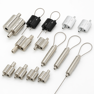 Professional Lighting Looping Grippers Adjustable Cable Gripper Systems Cable Looping Gripper 1.0-1.5mm 30kg / 66lbs Polished Nickel Architectural Wire Rope Suspension Clamp