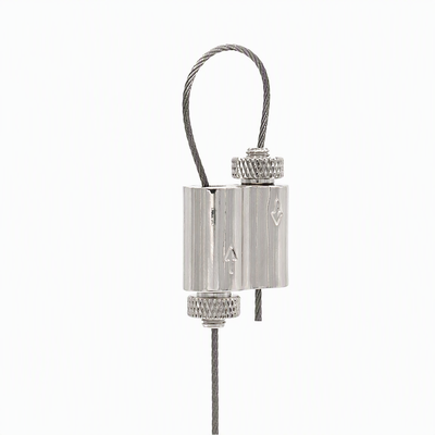 Looping Grippers for Signage & Display Wire Hanging Hardware Cable Looping Gripper 1.0-1.5mm 30kg / 66lbs Polished Brass Closed Loop Wire Rope Clamp