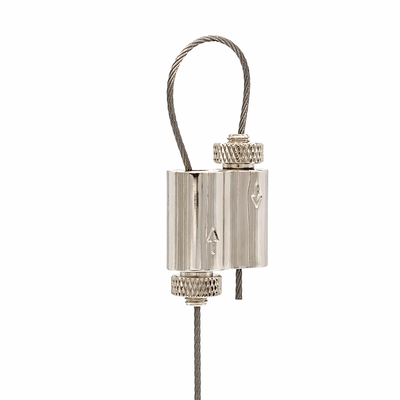 Looping Grippers for Signage & Display Wire Hanging Hardware Cable Looping Gripper 1.0-1.5mm 30kg / 66lbs Polished Brass Closed Loop Wire Rope Clamp