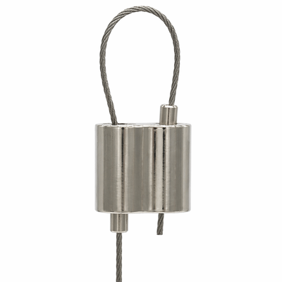 Industrial Looping Grippers for Acoustic Panels & HVAC Hanging Cable Looping Gripper 2.5-3.5mm 100kg / 220lbs Brushed Brass Closed Loop Wire Rope Clamp