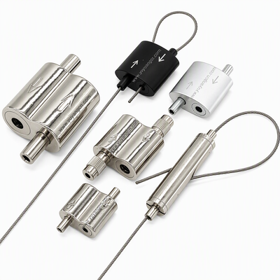 Industrial Looping Grippers for Acoustic Panels & HVAC Hanging Cable Looping Gripper 2.5-3.5mm 100kg / 220lbs Brushed Brass Closed Loop Wire Rope Clamp