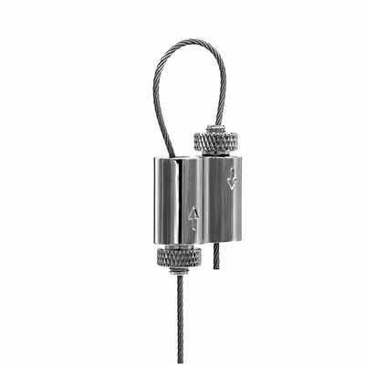 Chandelier Looping Gripper Kits Heavy Duty Overhead Lighting Parts Cable Looping Gripper 1.5-2.5mm 50kg / 110lbs Polished Nickel Closed Loop Wire Rope Clamp
