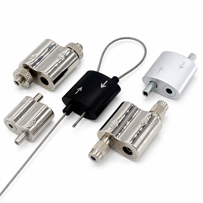 High-Load Capacity Looping Grippers Safety-Tested Wire Rope Grips Cable Looping Gripper 1.0-1.5mm 30kg / 66lbs Satin Nickel Closed Loop Wire Rope Clamp