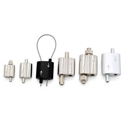 High-Load Capacity Looping Grippers Safety-Tested Wire Rope Grips Cable Looping Gripper 1.0-1.5mm 30kg / 66lbs Satin Nickel Closed Loop Wire Rope Clamp