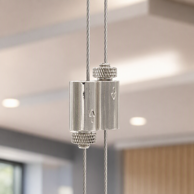 Stainless Steel Looping Gripper Hardware Global Lighting Components Self-Locking Cable Looping Gripper 2.5-3.5mm 150kg / 330lbs Satin Nickel High Security Wire Rope Clamp