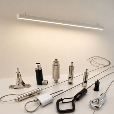 Self-Locking Hook Cable Gripper Tool-Free One-Click Quick Adjust Clamp for 0.8-5mm Wire Rope Suspension Lighting