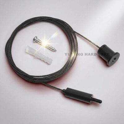 Brass Side Exit Suspension Cable Gripper 1-1.5mm Self Locking for Ceiling Light Pendant Hanging Kit