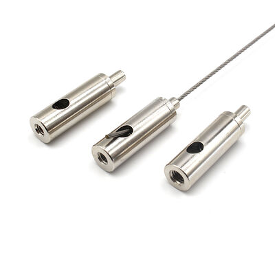 Modular Suspension Cable Gripper Kit T Bar Mounting Clip Stainless Steel Wire Rope Hanging Set for LED Panel Light