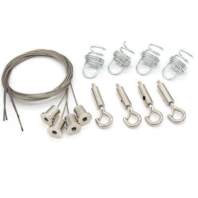 Suspension Cable Gripper Hook Brass Steel Quick Connect Wire Rope Lock for Pendant Lamp Signage
