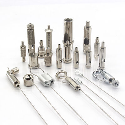90 Degree Side Exit Suspension Cable Gripper 304 Stainless Steel Angle Wire Rope Lock for T Grid Ceiling LED Panel Light