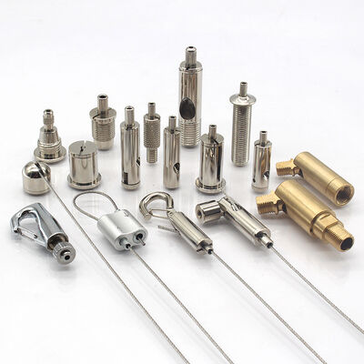 90 Degree Side Exit Suspension Cable Gripper 304 Stainless Steel Angle Wire Rope Lock for T Grid Ceiling LED Panel Light