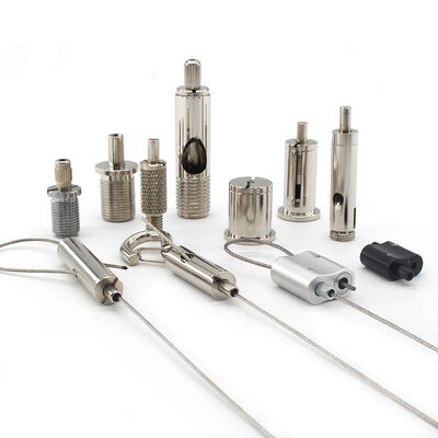 90 Degree Side Exit Suspension Cable Gripper 304 Stainless Steel Angle Wire Rope Lock for T Grid Ceiling LED Panel Light