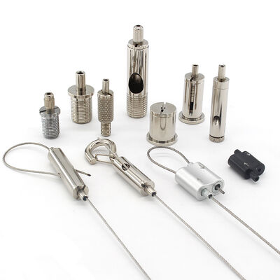 90 Degree Side Exit Suspension Cable Gripper 304 Stainless Steel Angle Wire Rope Lock for T Grid Ceiling LED Panel Light
