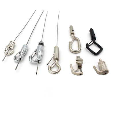 Tool Free Quick Adjustable Suspension Cable Gripper Stainless Steel Push Pull Wire Lock for Ceiling Light Positioning