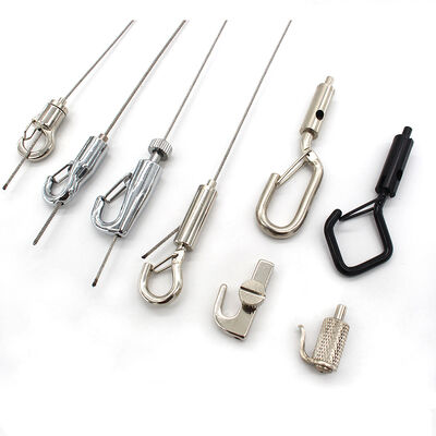 Tool Free Quick Adjustable Suspension Cable Gripper Stainless Steel Push Pull Wire Lock for Ceiling Light Positioning