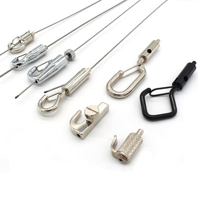 Tool Free Quick Adjustable Suspension Cable Gripper Stainless Steel Push Pull Wire Lock for Ceiling Light Positioning