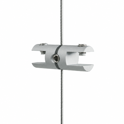 Double Sided Side Clamp Panel Adjoiner Connector Hardware for Cable Display Retail Exhibition Sign Gallery
