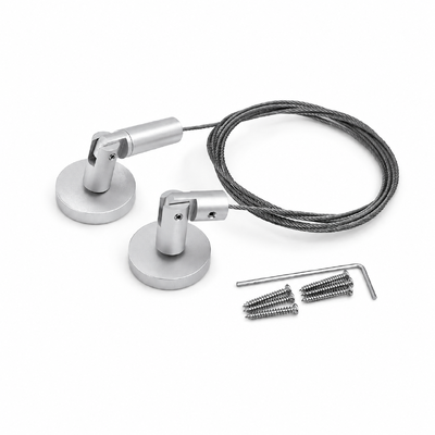 Retail Shop Window Cable Display System Stainless Steel Poster Hanging Kit Ceiling Mounted Adjustable Height