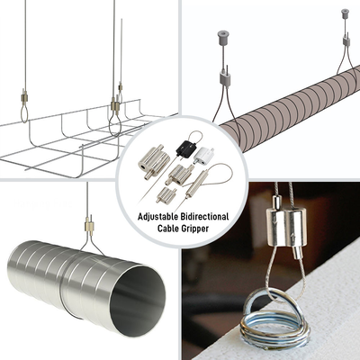 Adjustable HVAC Duct Hanging Kit Turnbuckle Tensioner Wire Rope Suspension Set Stainless Steel Cable