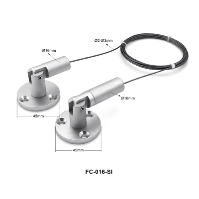 Wall-to-Wall Banner Hanging System Stainless Steel Cable Tensioner Display Hardware Kit