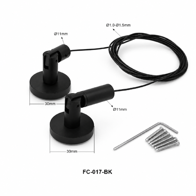 Wire Hanging Display System with Tension Adjusters for Art Gallery Picture and Canvas Mounting