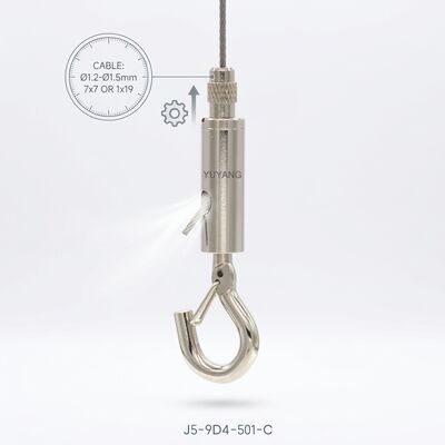 Brass Adjustable Cable Gripper Hook Hanging Kit Hook Grippers for LED Suspension Lighting