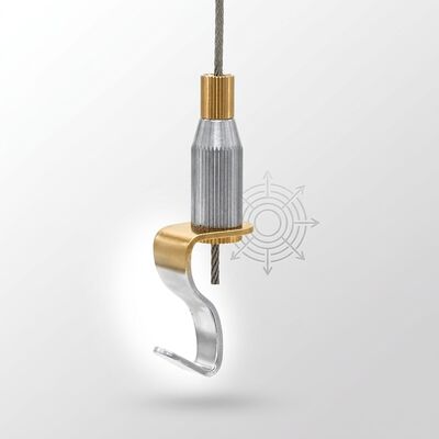 Large Open J Hook Cable Gripper Wire Rope Suspension Kit Hook Grippers for Ceiling Lighting Projects