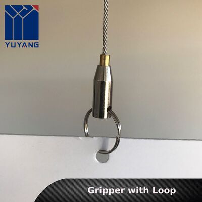 Picture & Lighting Hanging Suspension Wire Rope Clip, YUYANG Brand Nickel Plated Brass Zinc Alloy, Fits 0.8~1.2mm Cable