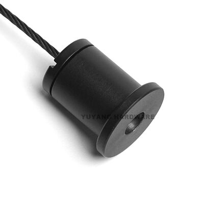 Black Electrophoretic Cable Gripper Hanging Kit SUS304 Steel Wire Rope LED Panel Suspension System