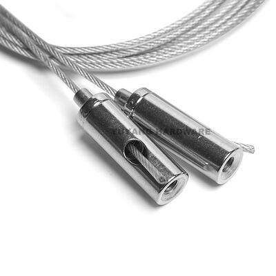 Nickel Plated Brass Cable Gripper Suspension Kit Anti Oxidation Wire Rope Ceiling Light Hanging Set