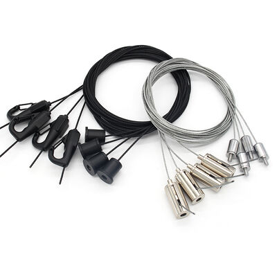 T Bar Ceiling Suspension Kit Twist Clip Cable Gripper Adjustable Wire Rope Drop Ceiling Light Set