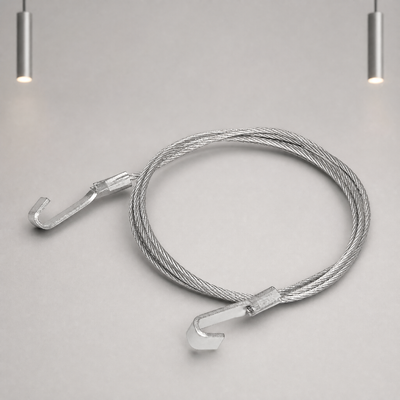 LED Wire Rope Suspension Kit, Cable Gripper Buckle Ceiling Hanging Set for Modular Light