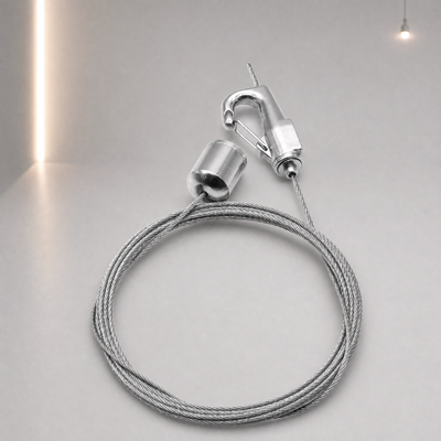 LED Wire Rope Suspension Kit, Cable Gripper Buckle Ceiling Hanging Set for Modular Light
