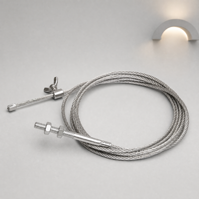 LED Wire Rope Suspension Kit, Cable Gripper Buckle Ceiling Hanging Set for Modular Light