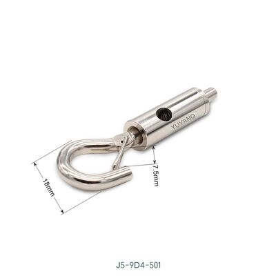 Tool-Free Adjustable Hook Cable Gripper 9x26mm Brass with D Shape Snap Hook