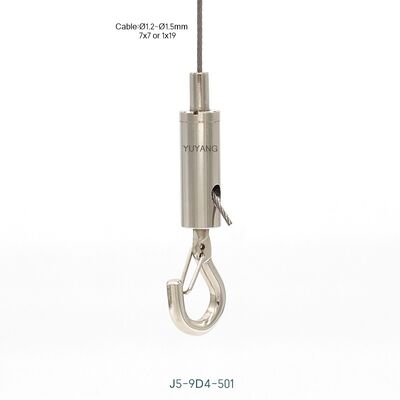 Firm wire clamping Metal Laser Logo Hook Cable Gripper Truss Suspension for Lighting Billboard
