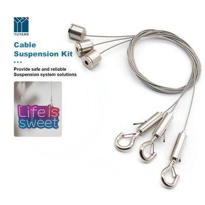 Firm wire clamping Metal Laser Logo Hook Cable Gripper Truss Suspension for Lighting Billboard
