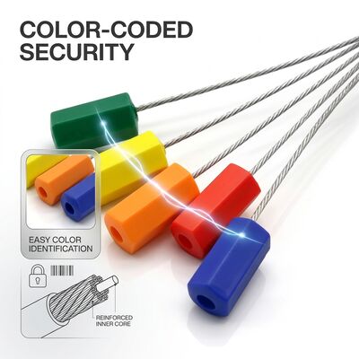 1.5mm Adjustable Steel Cable Security Seal Locking Hasp Container Door Cargo Logistics for Tamper Evident Sealing