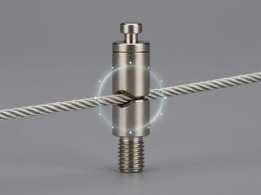 Nickel Plated Adjustable Suspension Cable Gripper Steel Wire Rope Ceiling Mount for Track Light Chandelier Installation