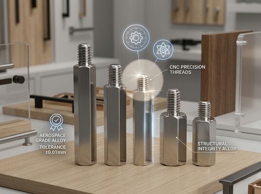 Custom Precision CNC Machined Brass Fastener Set for Furniture Display Rack Hardware