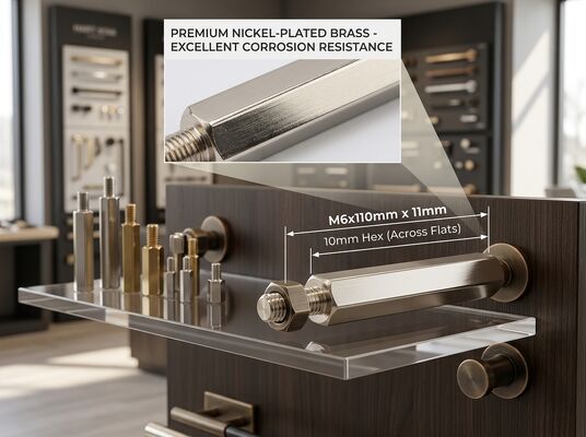 Custom Precision CNC Machined Brass Fastener Set for Furniture Display Rack Hardware