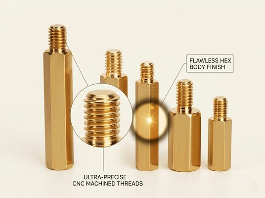 Custom CNC Machined Brass Screw Nut Threaded Fastener for Pendant Ceiling Light Suspension