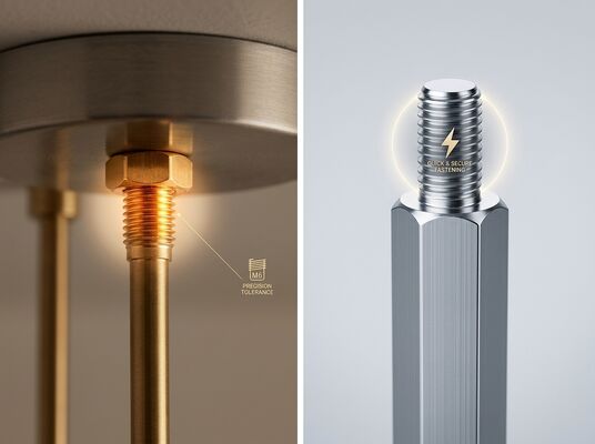 Custom CNC Machined Brass Screw Nut Threaded Fastener for Pendant Ceiling Light Suspension