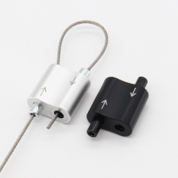 Tool-Free Adjustable Bidirectional Cable Gripper for Exhibition Sign Hanging Rack