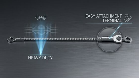 1.0mm Wire Rope Sling Safety Lanyard Loop Eye LED High Bay Light Anti-drop Cable